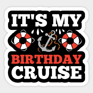 Cruise Ship Cruising Boating Birthday Sticker